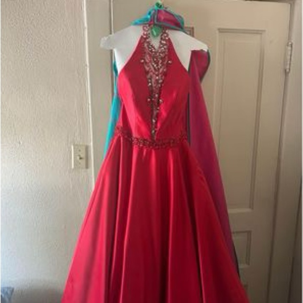 Red ball gown dress size 8